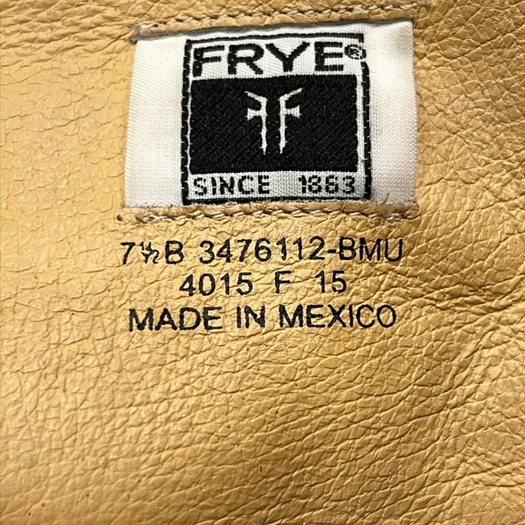 Mollie Button Frye Leather Boots Black& Brown Size 7.5 B - Picture 7 of 13